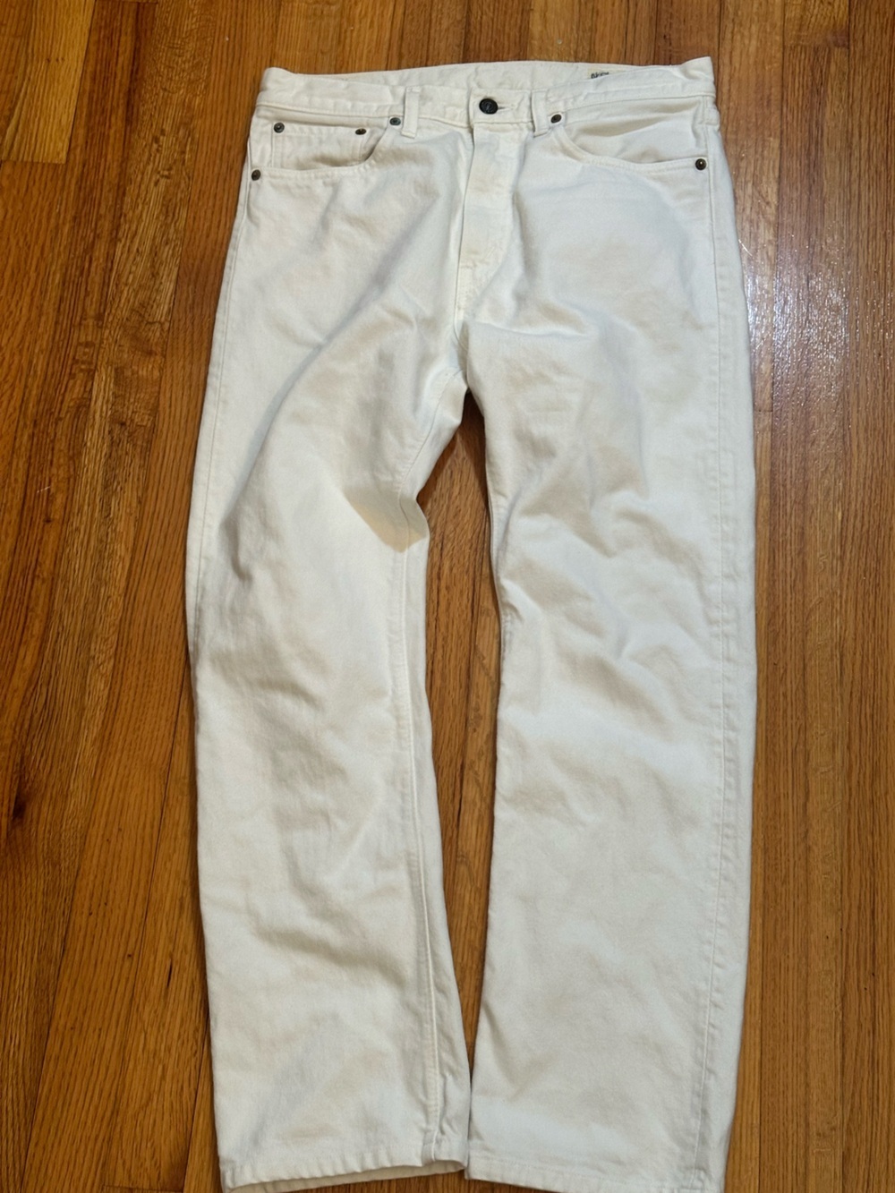 OrSlow 107 denim pants in natural white Made in Japan Size S (j6) - Picture 7 of 16